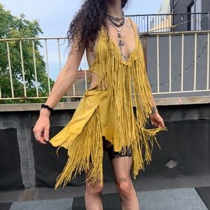 Handmade Fringe Dress By Ligia Morris